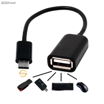 Cable otg adaptador tipo c a usb para celulares laptops tablets