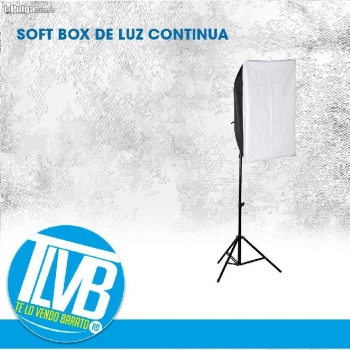 Softbox y parante iluminación luz continua para foto o video flash tr