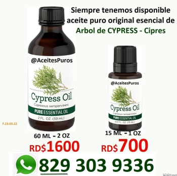 Cypress aceite puro esencial de cipres en rd