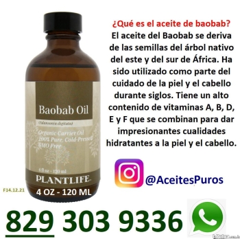 Aceite de baobab puro suavidad nutricion y brillo para piel y cabello