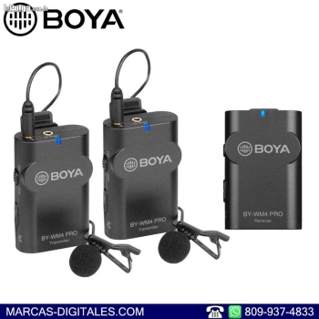 Boya by-wm4 pro-k2 sistema de microfonos 2.4 ghz para 2 personas