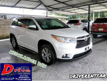 En alquiler toyota highlander 2016  drive rent a car santiago rep. dom