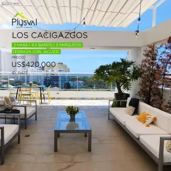 Apartamento en sector dn - cacicazcos 3 habitaciones 3 parqueos