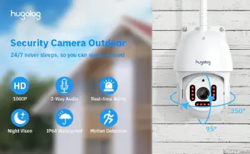 2 unidades camara de seguridad giratoria ptz wifi 1080p proh