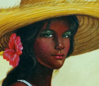 Pintor dominicano cuadro costumbrista obra de arte e.vidal