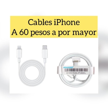 Cables de iphone a 70 pesos