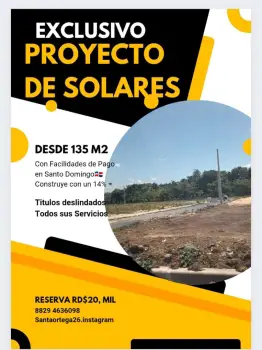 Feria de solares en villa mella a rd 3000 pesos el metro