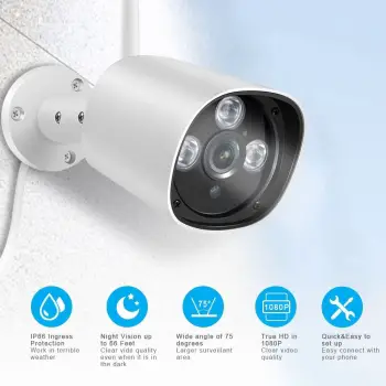 Camara de seguridad bullet wifi vision nocturna aviso de m