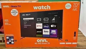 Tv onn 70 pulgadas 4k roku