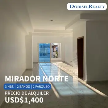 Alquiler de espectacular apartamento en mirador norte