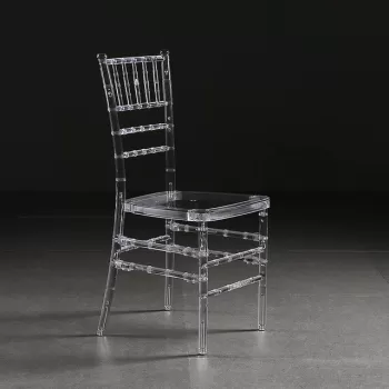 Silla acrilica transparente silla de cristal para hotel salon de fiest