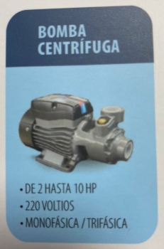 Bomba centrifuga 2 hasta 10 hp 220v monofasica trifasica