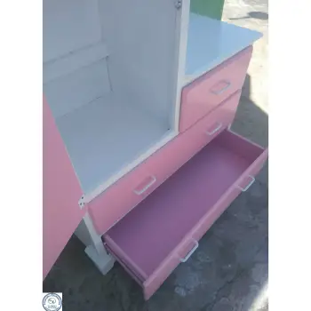 Gavetero de bebe en color rosado con blanco