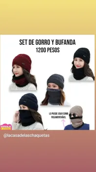 Vas de viajes?!  set de gorros y bufandas nuevos