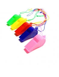 Silbato plastico pito de deportes