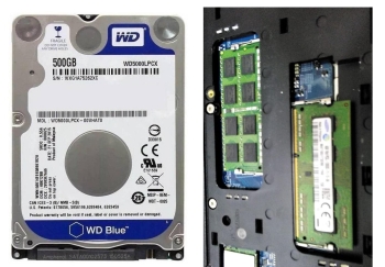 Disco duro para laptop 500 gb y memorias ram de 4gb cada una en santo
