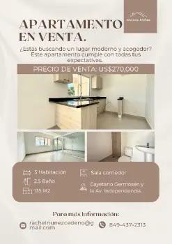 Apartamento en venta en la av. independencia.