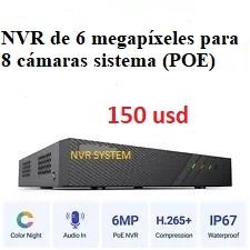 Nvr de 6 megapíxel con capacidad para 8 cámaras ip aquí