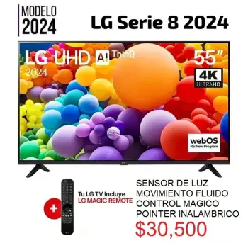 Tv lg 55 pg. 4k serie 8 webos 24 control mÁgico  30500