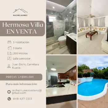 Apartamento de 3 habitaciones en venta en juan dolio.