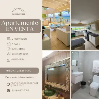 Apartamento de 2 habitaciones en venta en juan dolio.
