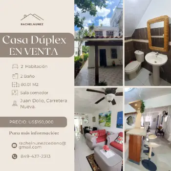 Apartamento de 2 habitaciones en venta en juan dolio.