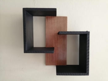 Repisa de madera flotante