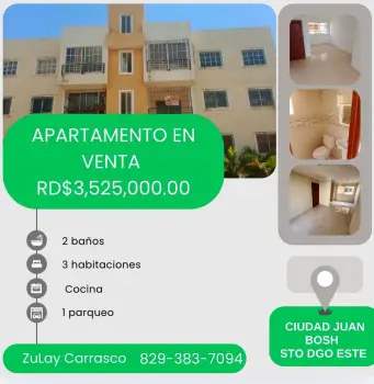 Apartamento en venta – ciudad juan bosch residencial sembrador iv
