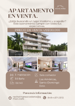 Apartamento en venta en las americas.