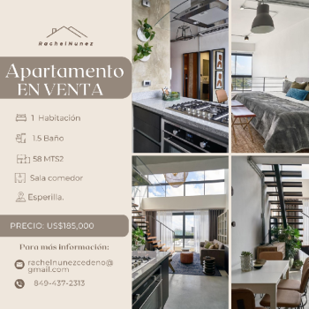 Apartamento de 1 habitación en venta en la esperilla.