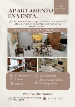 Apartamento en venta en alma rosa i.