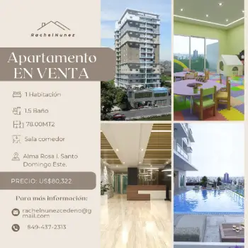 Apartamento en venta en alma rosa i.