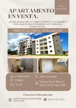 Apartamento en venta en la ciudad juan bosch.