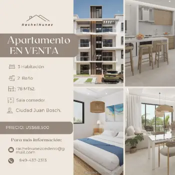 Apartamento en venta en la ciudad juan bosch.