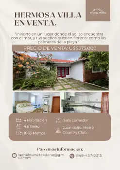 Villa en venta en juan dolio.