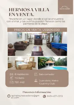 Villa en venta en juan dolio.