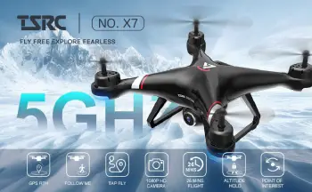 Drone tsrc x7 rc con cámara hd 1080p y transmisión 5g fpv