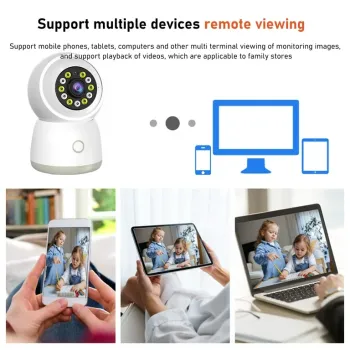 Cámara wifi hd con visión 355 detección inteligente y monitoreo sin re