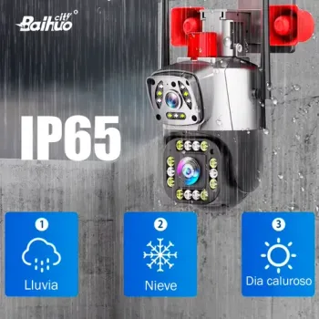 ???? cámara de seguridad doble lente wifi full hd