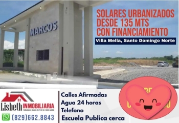 Vendo solar con titulo en residencial don marcos en santo domingo
