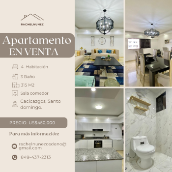 Apartamento en venta en los cacicazgos.