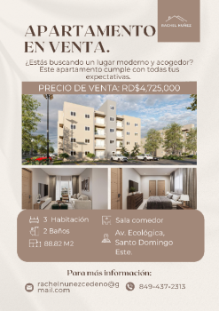 Apartamento en venta en la av. ecologica.