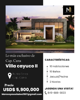 Vendo villa en punta cana.