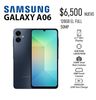 Samsung galaxy a06 128gb nuevo desbloqueado 6500