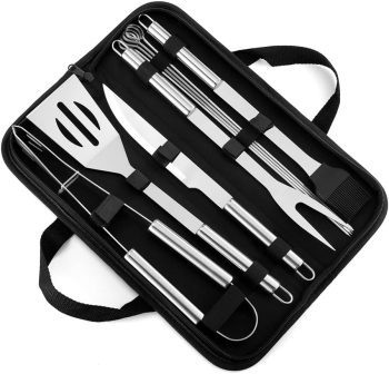Set de utensilios para parrillada con estuche