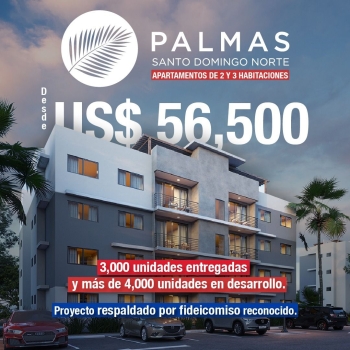 Apartamento en palmas de santo domingo norte