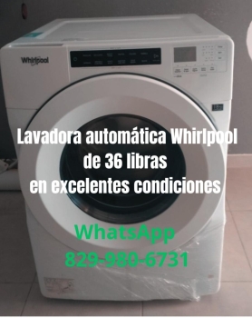 Lavadora automática whirlpool de 36 libras