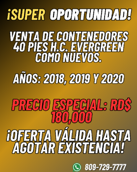 Super oportunidad! contenedores 40 h.c. evergreen como nuevos años 201