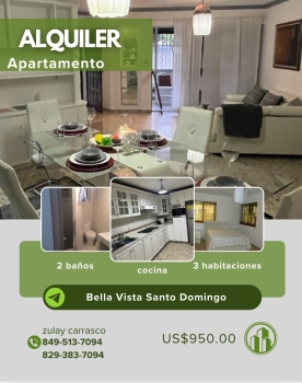 Apartamento en alquiler – bella vista próximo a bella vista mall