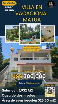 En venta acogedora villa de oportunidad en vacacional matua pedro bran